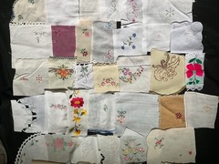 Vintage Handstitched Embroidered Fabric Scraps Slow Stitch Junk Journal – 10