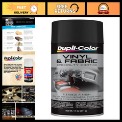 Vinyl & Fabric Spray Paint, Flat Black, 11 oz – Durable, Quick-Dry, Multi-Surfac