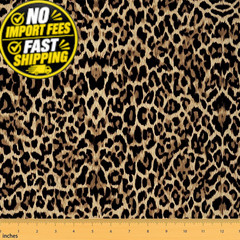 Erosebridal Leopard Print Flannel Fabric By The Yard Black 1 Yard, Multi 23