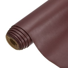 PU Faux Leather Fabric 0.4 Yards Synthetic Leather Material Dark Brown