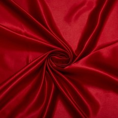 Fynite Apple Red Satin Fabric By Yard, 44″ Wide Soft & Shiny Charmeuse Satin