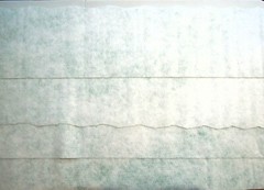 Vinyl Faux Leather Fabric Strips 8″ x 54″ Color Green With Flocked Back Lot of 4