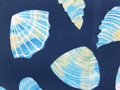 Blue Shell Outdoor Upholstery Fabric Teal Navy Patio Deck Cushion By The Yard