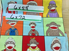 Moda Monkey Tales Erin Michael Cotton Fabric Bundle 6 Yards Sock Monkey Bananas