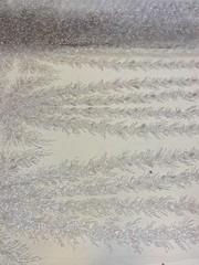 White Celestial Fern Beaded Lace Fabric – Crystal Embroidered Tulle Prom Fabric