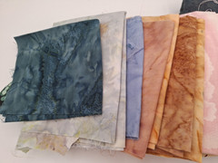 Batik Quilting Cotton Quilting Fabrics Fat Quarters To 2″ Squares 1 lb. Lot New