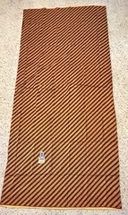 Indonesian Batik Cotton Fabric Danar Hadi Solo 40×90″ Parang Rusak Design 1970s