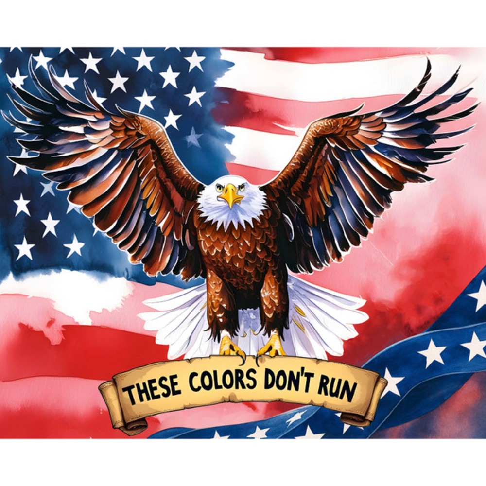 America 250 Years Colorful Eagle Panel – 35-1/2″ x 44″