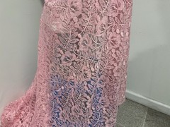 5 Yard Pink Lace Fabric 45” Width