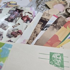 Junk Journal Lot 1 Lb Ephemera Trim Lace Fabric Craft Collage Paper Book Cover