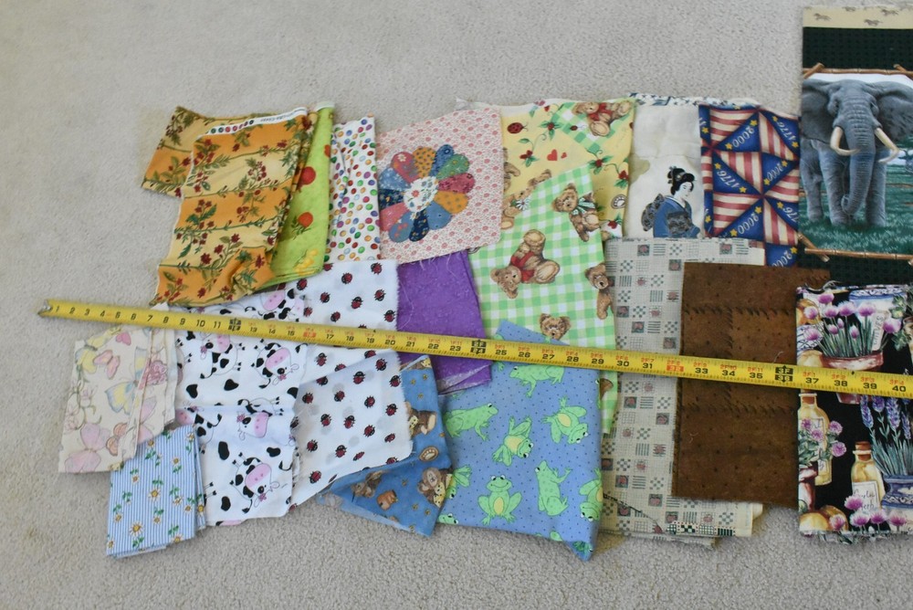 Lot, Novelty Prints Cotton Pieces & Scraps, 3 Pounds & 3 Oz, S136