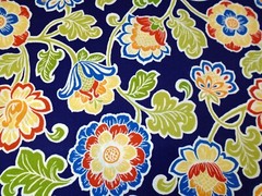 Better Homes Gardens Richloom Outdoor Upholstery Jacobean Navy Fabric 40 x 56″ +