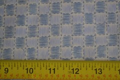 By 1/2 Yd, Vintage, Blue Checks on Tan Quilt Cotton, N590
