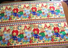 30″ x 44″ “ABC Bears” (2) 15″ x 44″ Borders by Northcott