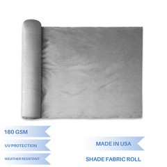 8 FT gray Fabric Roll Sunwind Screen UV Block Shade Cloth patio Yard
