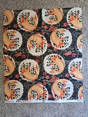 Vintage Cotton Quilt Fabric Red Rooster Fabrics Lot