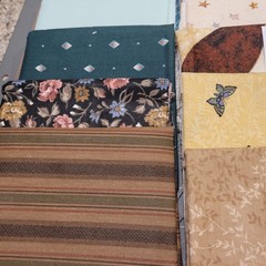 LOT OF 15 FAT QUARTERS COTTON FABRIC ASSTD COLORS & DESIGNS lot 30