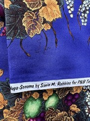 Fabric Cotton Grapes Wine Napa Soma Brand 2 Yards 44″ Wide Quilt Sew Directional