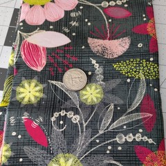 Flowered Cotton Fabric By The Yard Pre Cut 44″ wide
