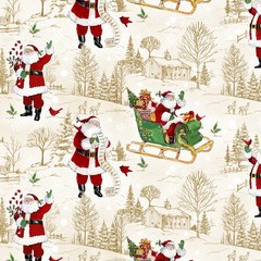 Tossed Christmas Trees, The Jolly North, 44″ Wide Wilmington Prints BTY