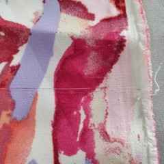 Modern Floral Abstract Twill Fabric 59×75″ Woven Polyester Blend