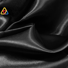 VACVELT Charmeuse Satin Fabric by The Yard, 60 Inch Wide Black 3 Yards,