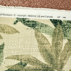 Richloom Solarium Outdoor Fabric Remnant Lot Botanical Palm Leaf Solid 6+ Yds