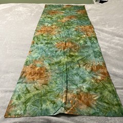 Batik Fabric 1 3/4 Yard Green Orange Teal Quilting Quality Fabric 65” x 44”
