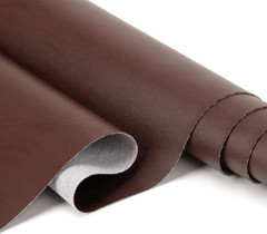 Faux Leather Fabric Smooth Solid 54″ X 36″ (Dark Brown) | Soft Leather Material