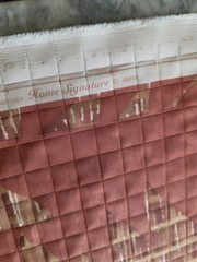 RARE VTG Home Signature Quilted 6 Yds Heavy Soft Fabric Upholstry Curtains USA