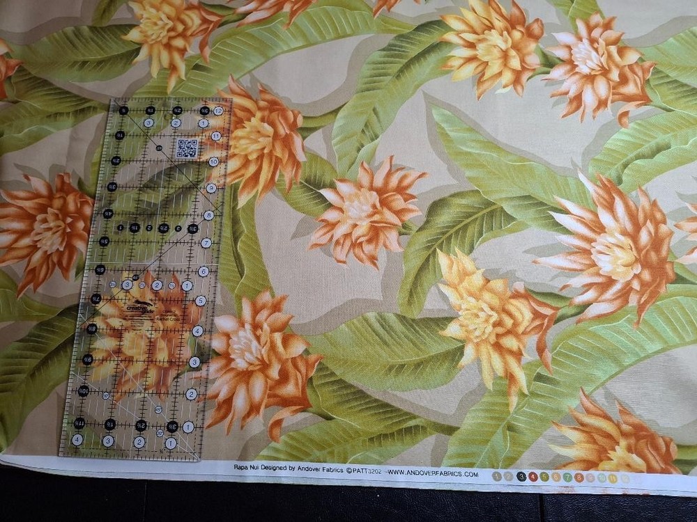 Andover Fabrics OOP Rare Rapi Nui Collection Awapuhi-ginger Flower 1 2/3 yards