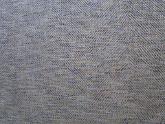 Brunschwig Fils Herringbone SARADA Texture Tan Brown Blue Upholstery Fabric 18+Y