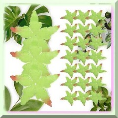 Artificial Flower Sepal Kit 100 Pieces Fabric Green