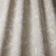 iLiv Premium Embroidered Fabric 2.3 Metres Harper Linen Curtain Upholstery