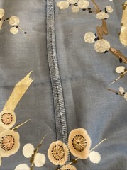 Vntg Interior Fabric Design Inc An Original Design 1981 Blue Tan Cherry Blossom