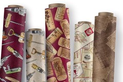 Viva Vino Wine Corks 11563 100% Cotton Fabric By the half yard Continuous cuts
