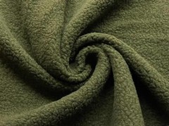 Faux SHERPA FLEECE Sheepskin Fabric Material OLIVE
