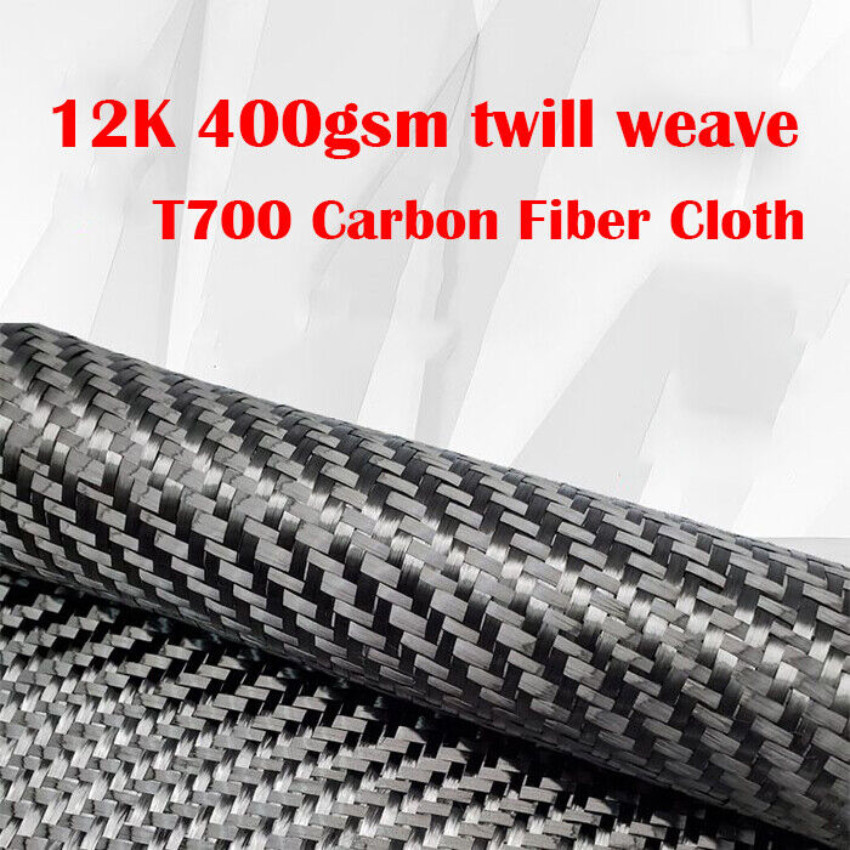 1PC Minor imperfections 12K 400gsm twill weave T700 Carbon Fiber Fabric Cloth