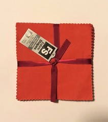 Charm Packs 5″ x 5″~Red Tonal Cotton Charm~10 designs/4 each~40 Squares~New