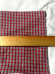 Lot of 3 woven cotton plaid remnants/green & red plaid checks(see listing )