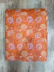 25 Yard Hand Block Print Handmade Cotton Indian Natural Sanganeri Print Fabric