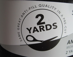 JoAnns 2 Yards Pre Cut Anti Pill Blizzard Fleece Solid Plush Midweight Black NWT