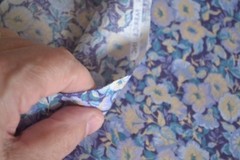 21″ Long, Vintage, Cream Lavender Blue on Navy Quilting Cotton, Peter Pan, N640
