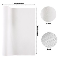 White Marine Vinyl Upholstery Faux Leather Sheet 54×36 Inch 1 Yard