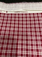 2 Pieces Of 90sCountry Classics Fabric :Red Plaid (37”x31”) & Blue Plaid(44”x 82