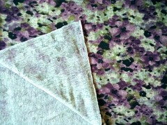Purple Multi Floral Print Polyester Blend Knit Fabric 2 Yds x 60 inch wide piece