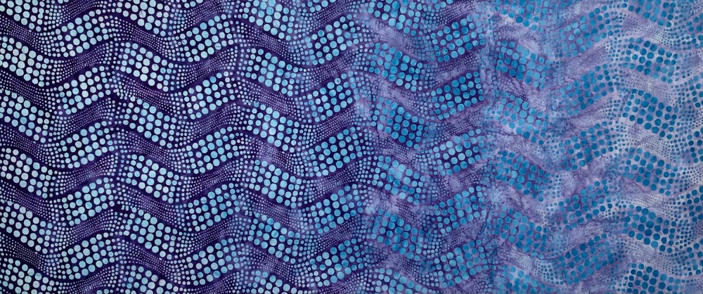 1 Yard Cut of Lunn Fabric Dotty Wave Ombre Batik 100% Cotton 3169 Grape Blue