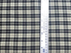 By 1/2 Yd Black and Lt. Sage Green Homespun Plaid Check Cotton Fabric BTHY
