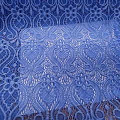 Powder Blue Lace Corded Fabric Special Occasion Netting Padded 52 Inches Wide