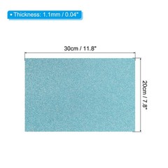 Soft Felt Sheets Glitter Self Adhesive Blue Fiber 11.8″ x 7.8″ 12pcs